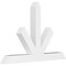 Ekena Millwork Saratoga Architectural Grade PVC Gable Bracket, 48"W x 32"H x 4"D x 4"F, 16/12 Pitch GBP048X32X0404SAR00 - alternate 1